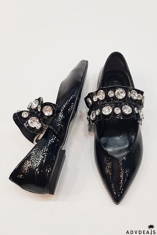 Rhinestone Pointed Flat