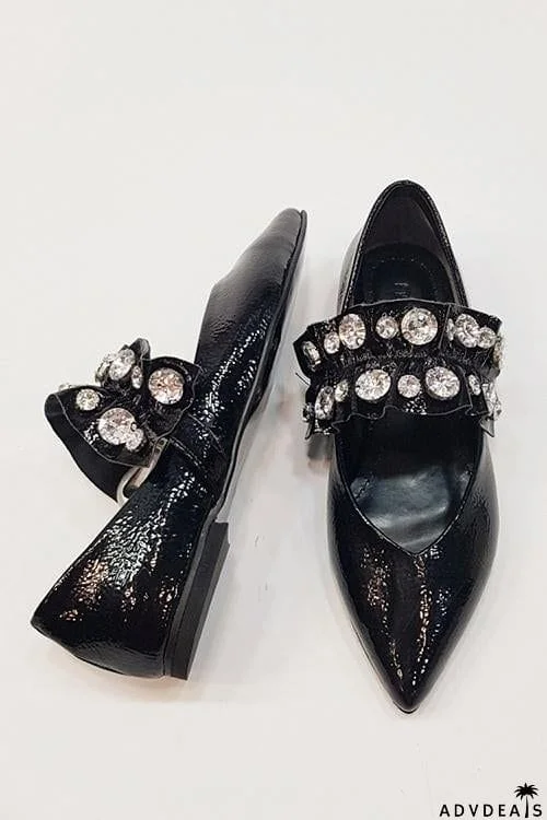 Rhinestone Pointed Flat