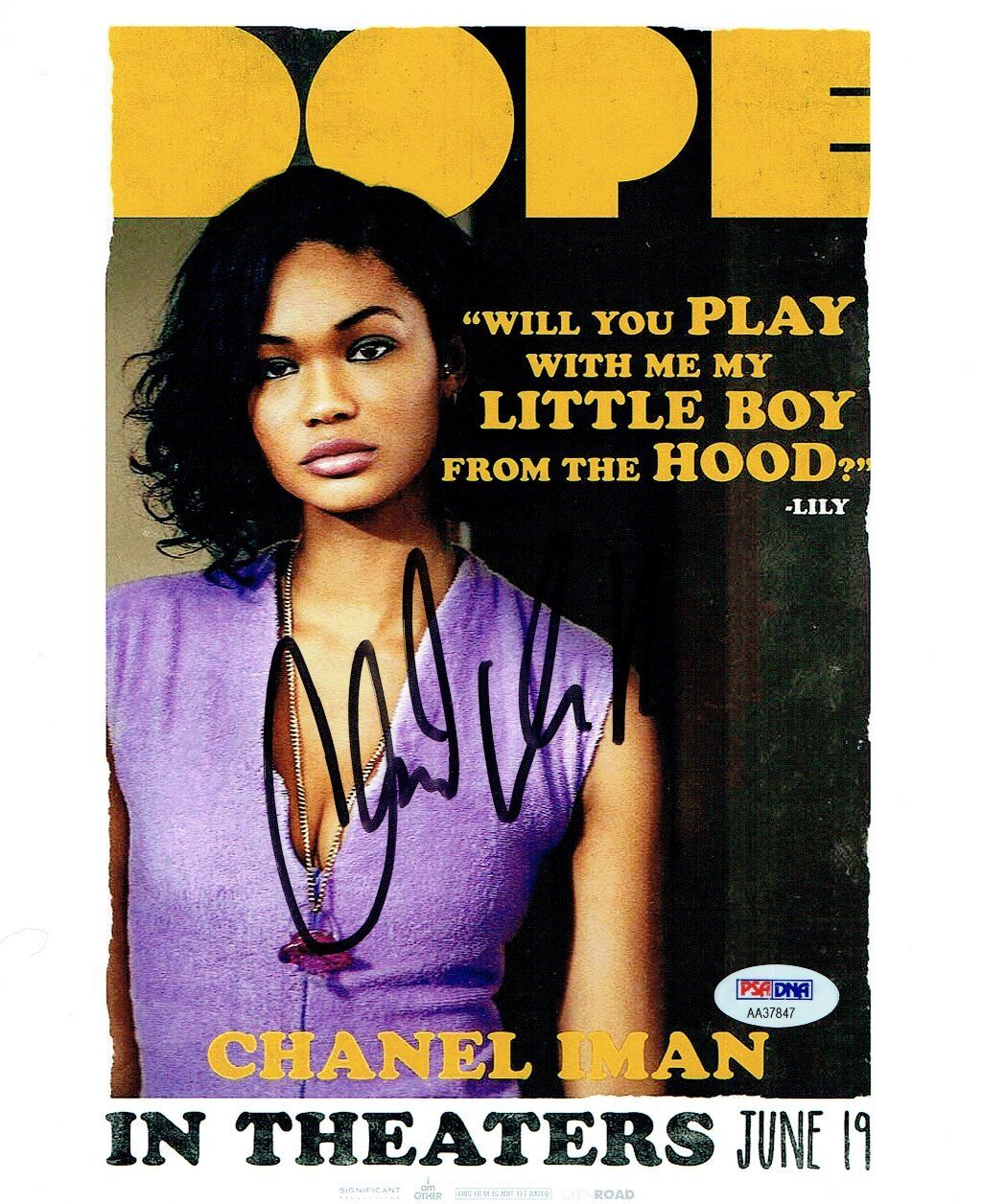 Chanel Iman Signed Dope Authentic Autographed 8x10 Photo Poster painting PSA/DNA #AA37847