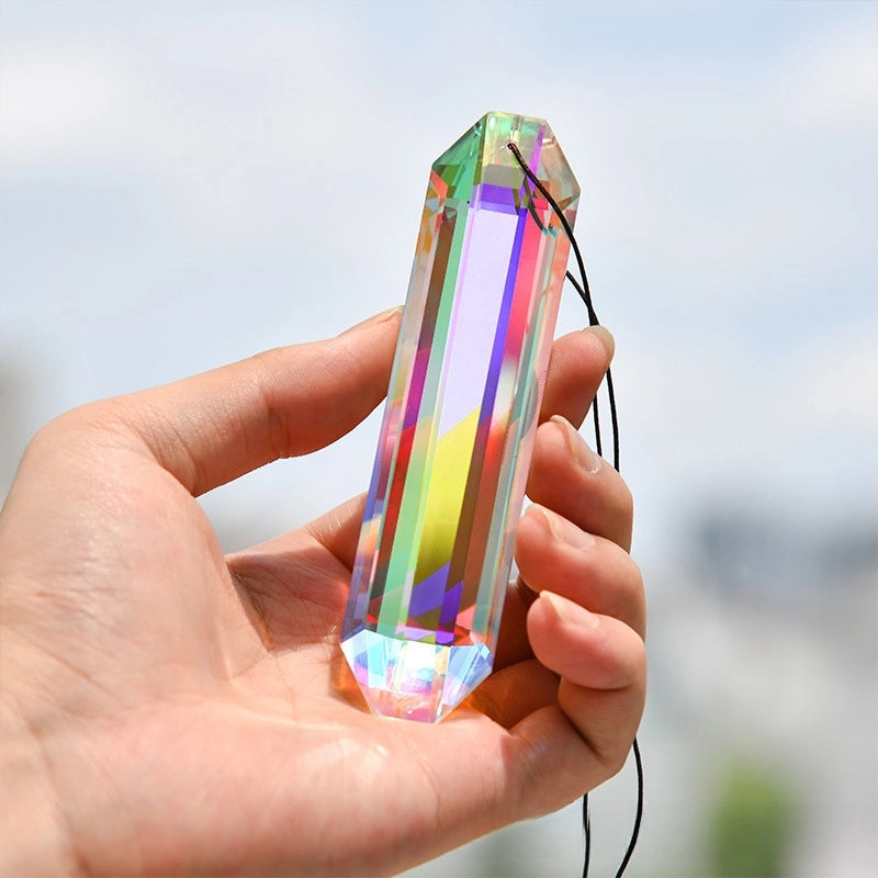 Sun Catcher Crystal Rainbow Prism Pendant Window Bedroom Magic Color Hanging Wall Decoration Wind Bell DIY Accessories