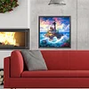 (40*40cm)Lighthouse - Full Round Drill Diamond Painting