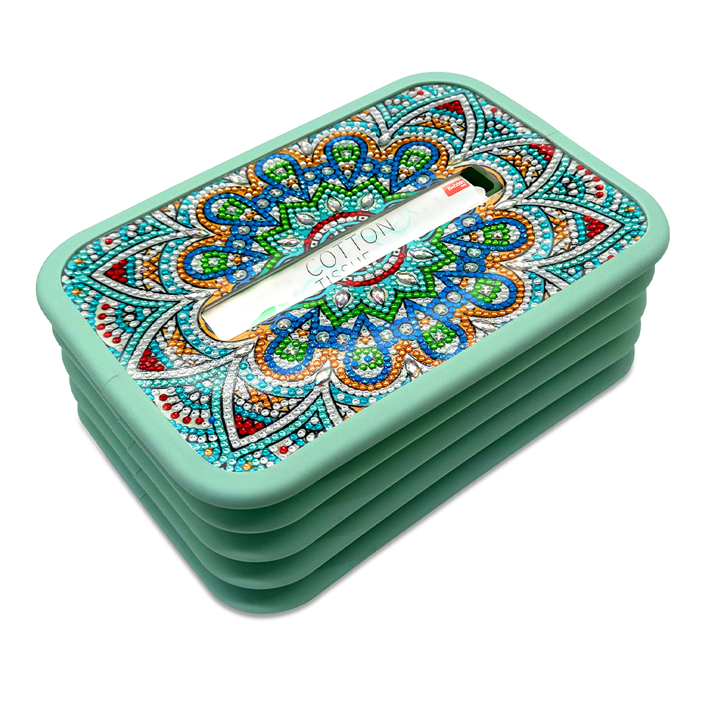 Acrylic Flower Diamond Painting Paper Towel Dispenser Decor for Beginners