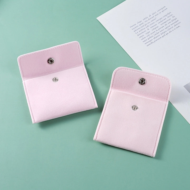 Minimalist Solid Color Flannel Jewelry Packaging Bags