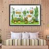 White Bear-Garden-11CT Stamped Cross Stitch 90*60cm/35.43*23.62in(Big Size)