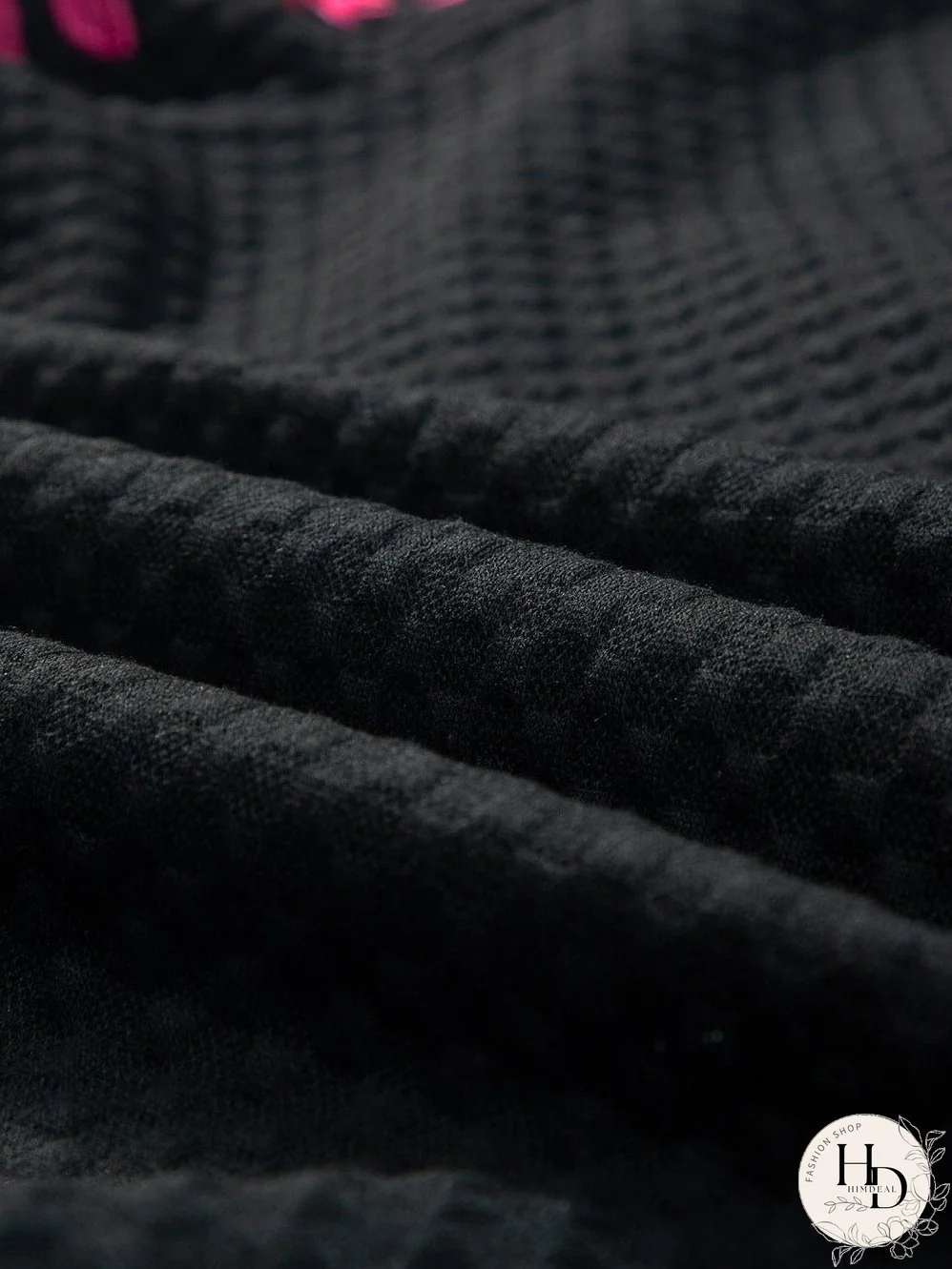 Summer Black Embroidered Puff Sleeve Top