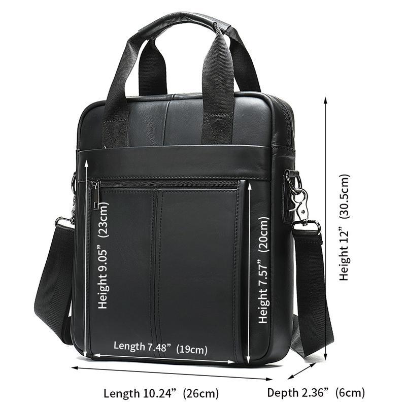 Premium Quality Fine Stitching Dual Top-Handled Adjustable Strap Business-Use Sling Bag