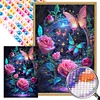(40*60cm)Roses Butterfly - Round AB Drill Diamond Painting