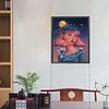 (40*50cm)DIY Round Partial AB Drill Diamond Painting - Moon Girl