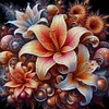 Fantasy Flower-11CT Stamped Cross Stitch 45*45cm