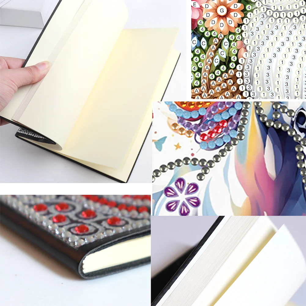 DIY Horse Special Shaped Diamond Painting Diary Book 50 Pages for Adults Kids