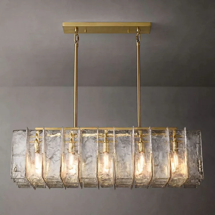 Lattice Linear Glass Chandelier 49" Vjlight