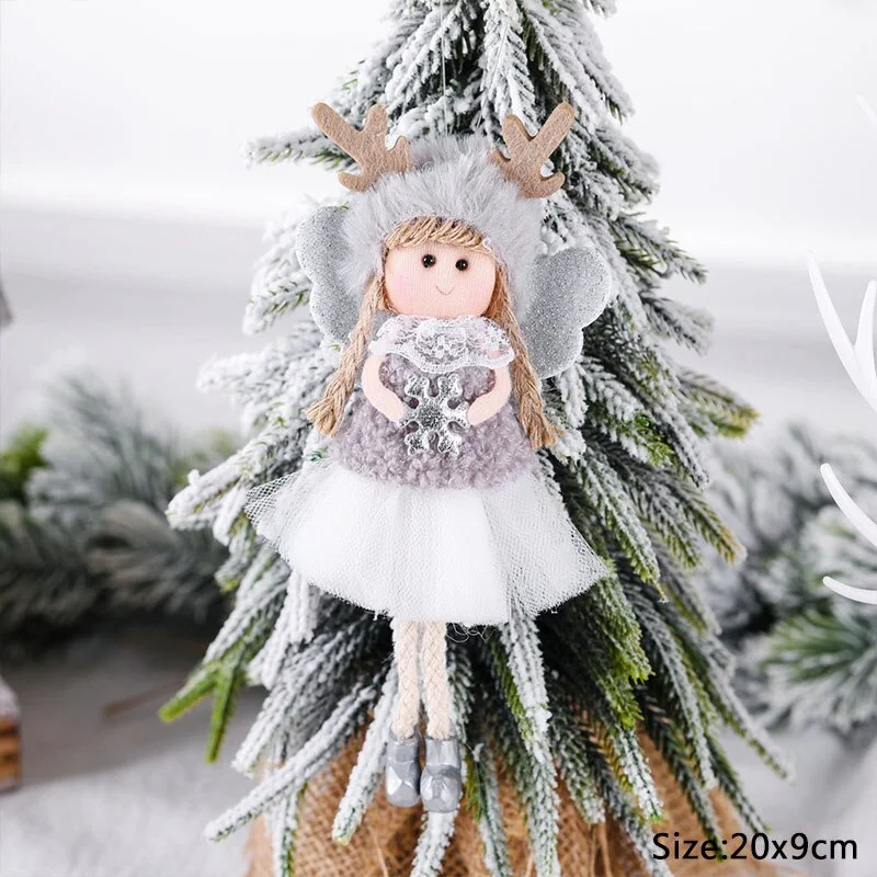 New Year 2022 Christmas Elf Doll Ornaments Xmas Tree Hanging Pendant Navidad 2021 Santa Kids Gift Christmas Home Decoration