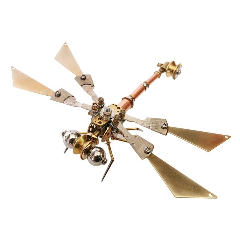 3D Metal Copper Dragonfly Mechanical Insects Model Crafts,okpuzzle,3dpuzzle,puzzle shop,puzzle store