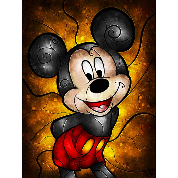 Mickey Mouse 30*40CM(Canvas) Full Round Drill Diamond Painting gbfke