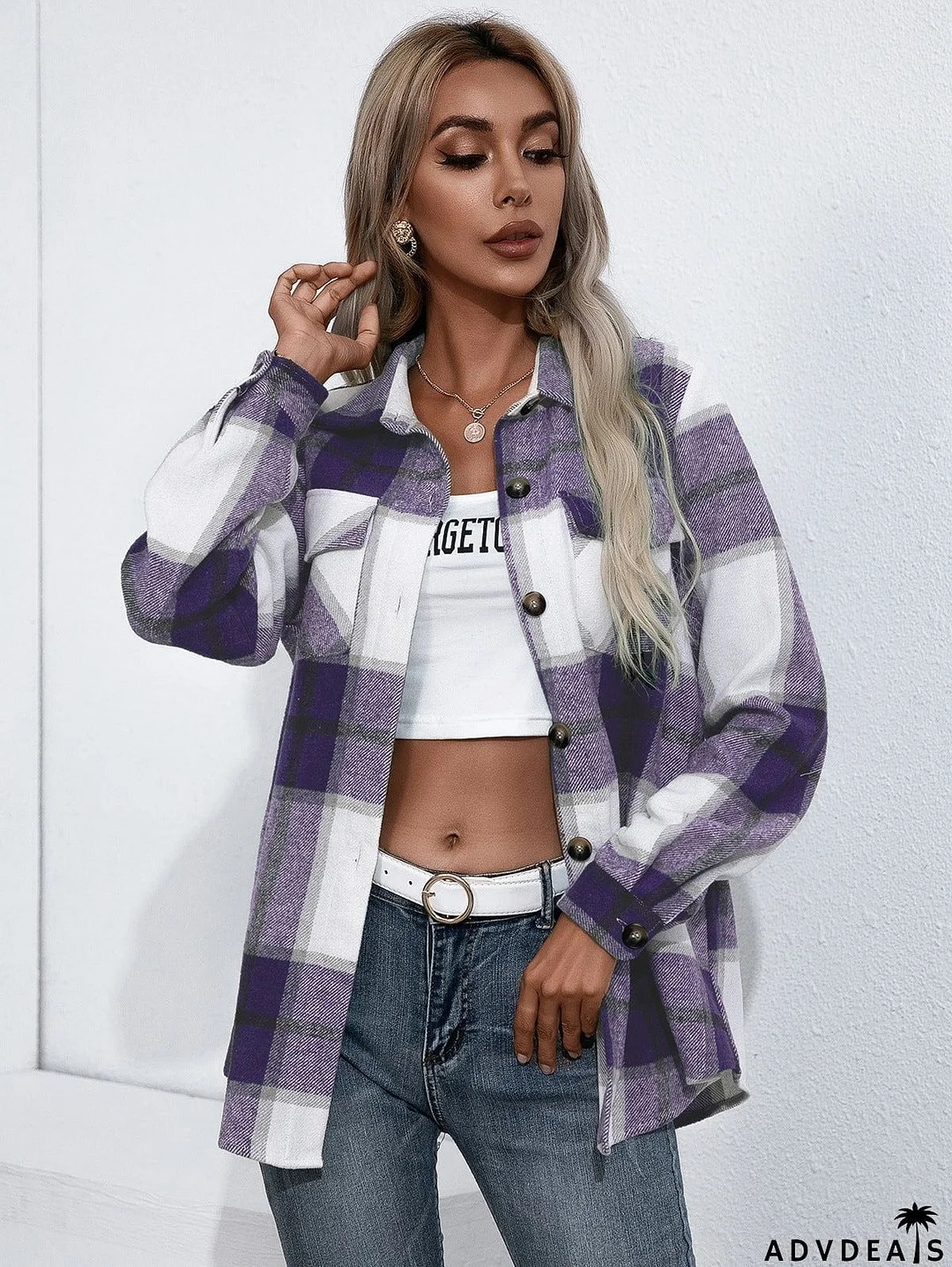 Plaid Button Up Flannel Shirt