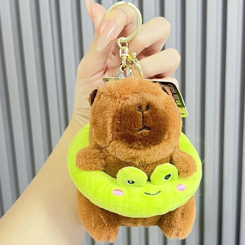 Cute Animal Fruit Capybara Plush Valentine’S Day Unisex Keychain