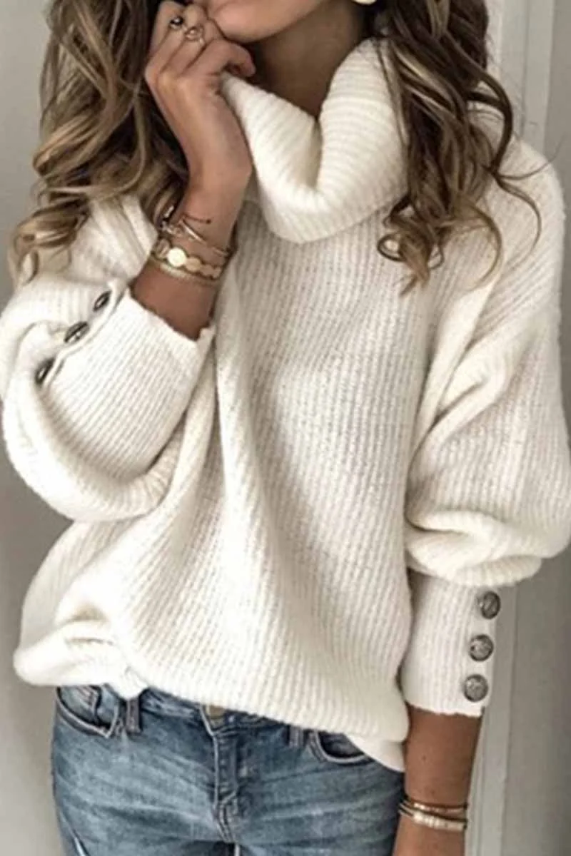 Turtleneck Knitted Sweater(5 Colors)