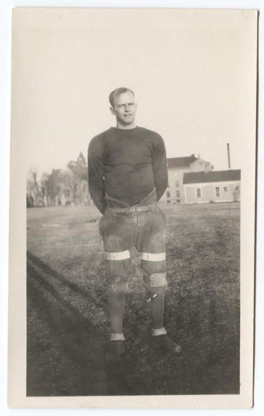 1924 Cliff Johnson Augustana College Football Type 1 Original Snapshot Photo Poster painting