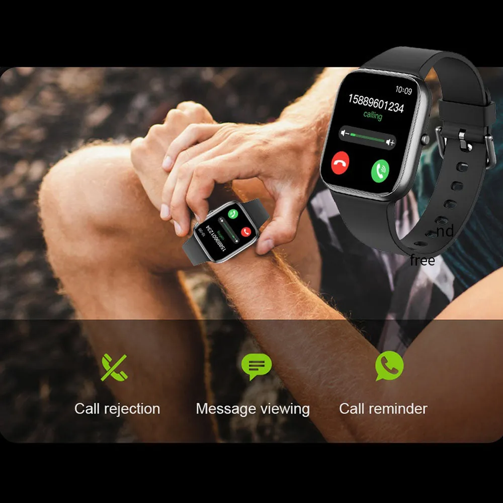Blood Pressure Blood oxygen Monitoring Bluetooth Talk Play Music Health Waterproof Smartwatch