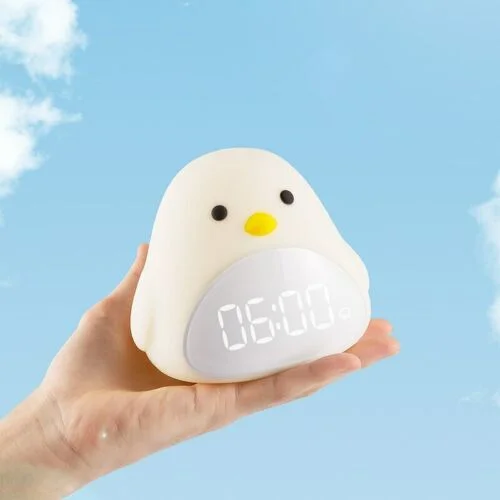 Cute Bird Night Light Alarm Clock