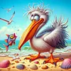 Diamond Painting -DIY Round Drill Seaside Pelican(40x40cm)