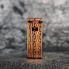 Purely handmade solid brass/copper square kerosene lighter with Taotie (mythical creature) pattern