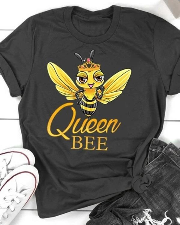 queen bee casual t shirt tee p94377