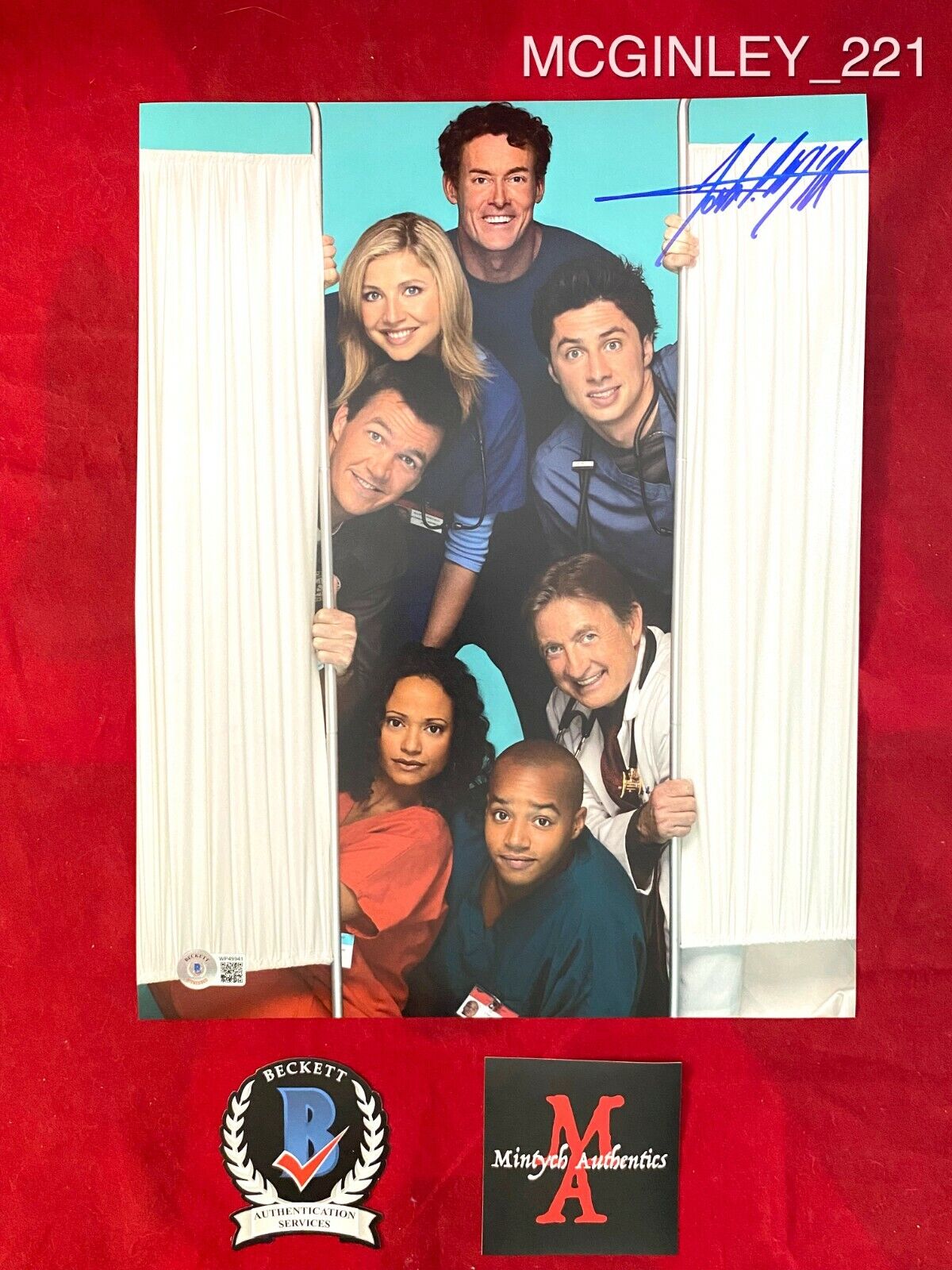 JOHN MCGINLEY AUTOGRAPHED SIGNED 11x14 Photo Poster painting! SCRUBS! DR PERRY COX BECKETT COA!