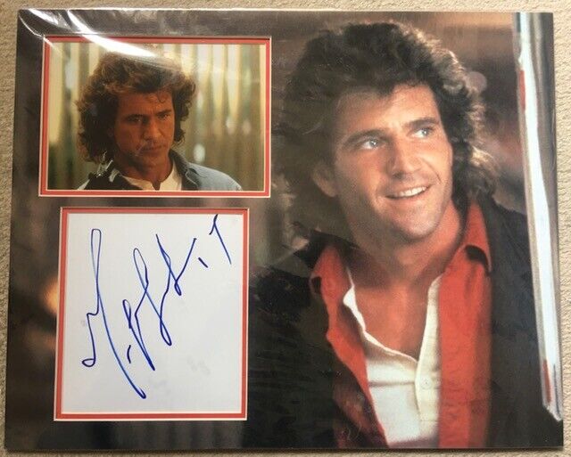 MEL GIBSON SIGNED LETHAL WEAPON Photo Poster painting MOUNT UACC REG 242