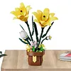 Artificial Flower Building Blocks for Adults Women for Home Office Decor (Lily)