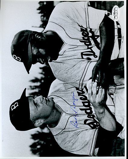 Bobby Morgan Brooklyn Dodgers Signed Jsa Sticker 8x10 Photo Poster painting Authentic Autograph