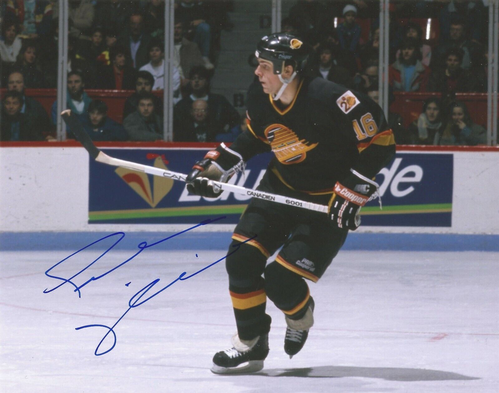 TREVOR LINDEN SIGNED VANCOUVER CANUCKS 8x10 Photo Poster painting #1 with COA