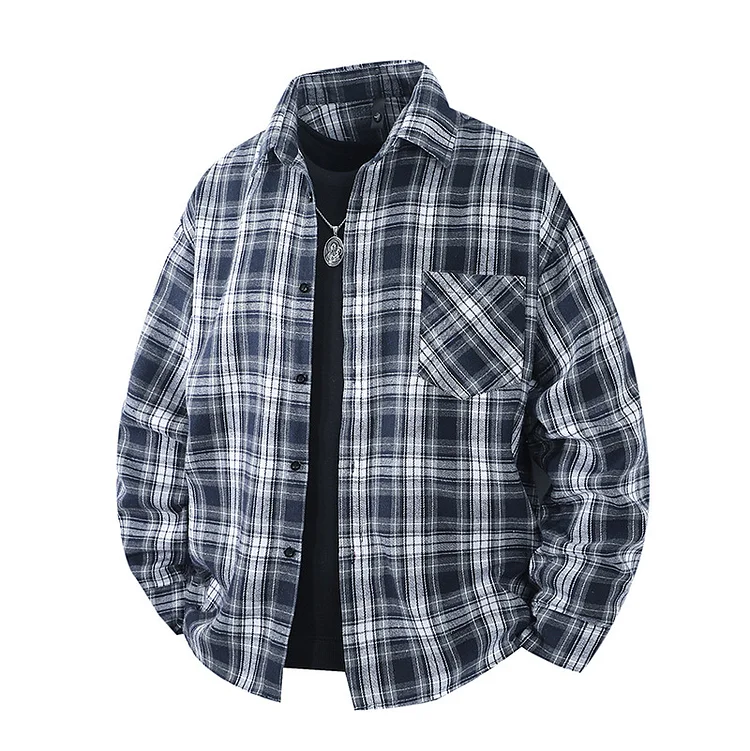 2025 Spring/Autumn Men's Long-Sleeved Japanese/Hong Kong Style Shirt