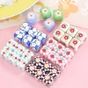 Lovely Chessboard Flower Dice Square Acrylic Beads DIY Jewelry
