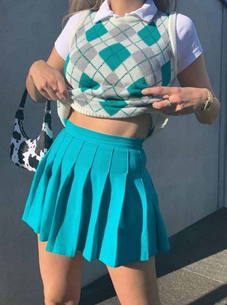 Court Out Tennis Skirt- Teal