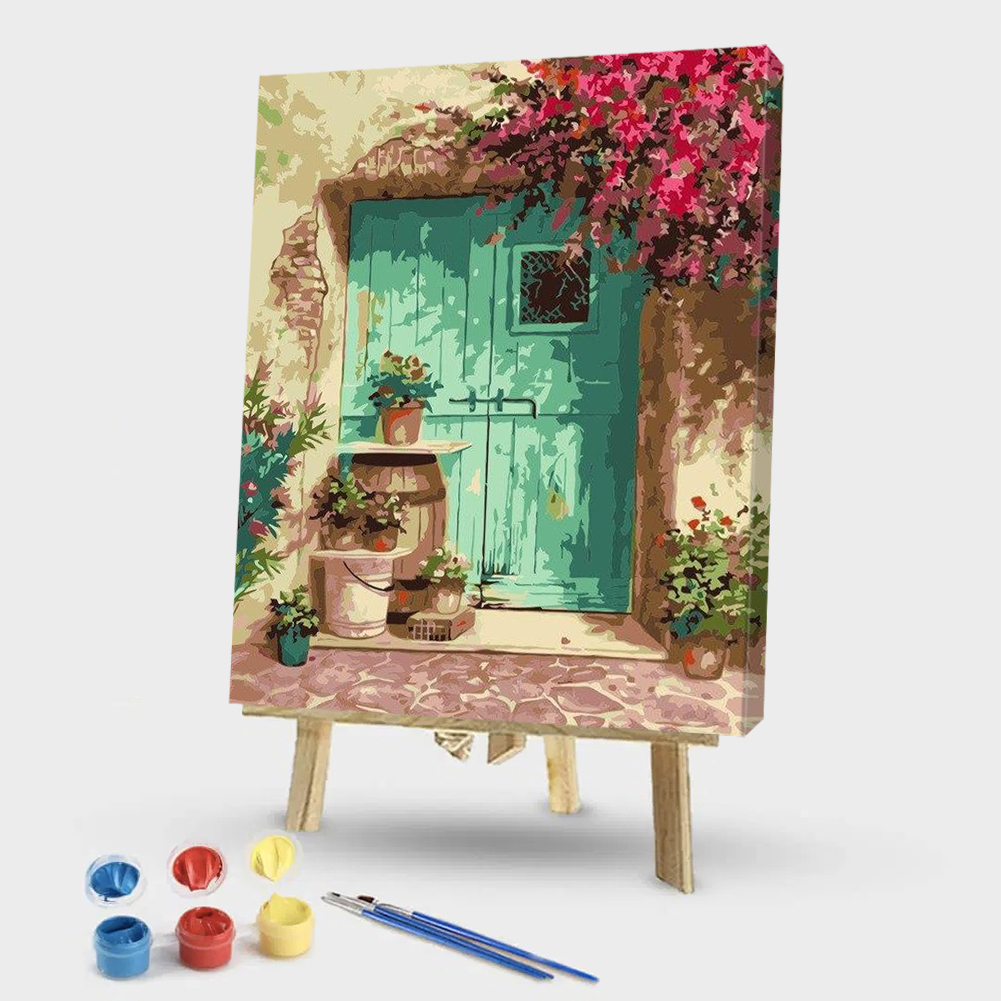 

Flowers in Front of the Door - Paint By Numbers - 40*50CM, 501 Original