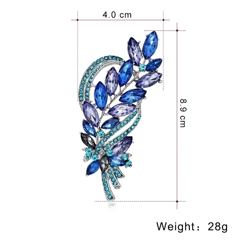 Retro Pin Flower Alloy Inlay Rhinestones Unisex Brooches