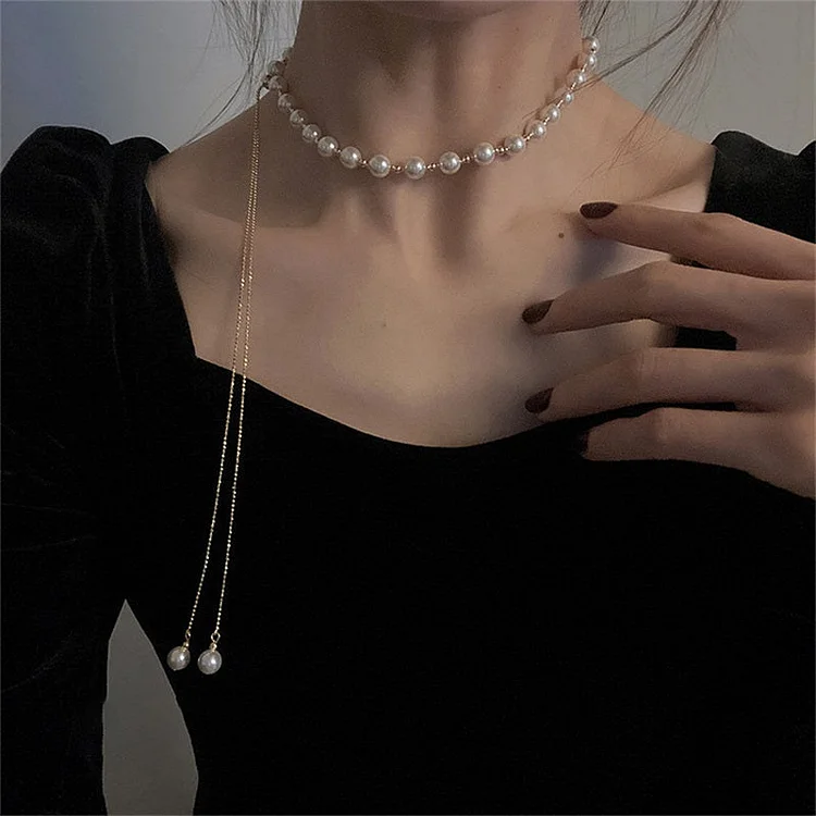 40% off for a limited time ——Jolieaprile Adjustable Classic Pearl Necklace
