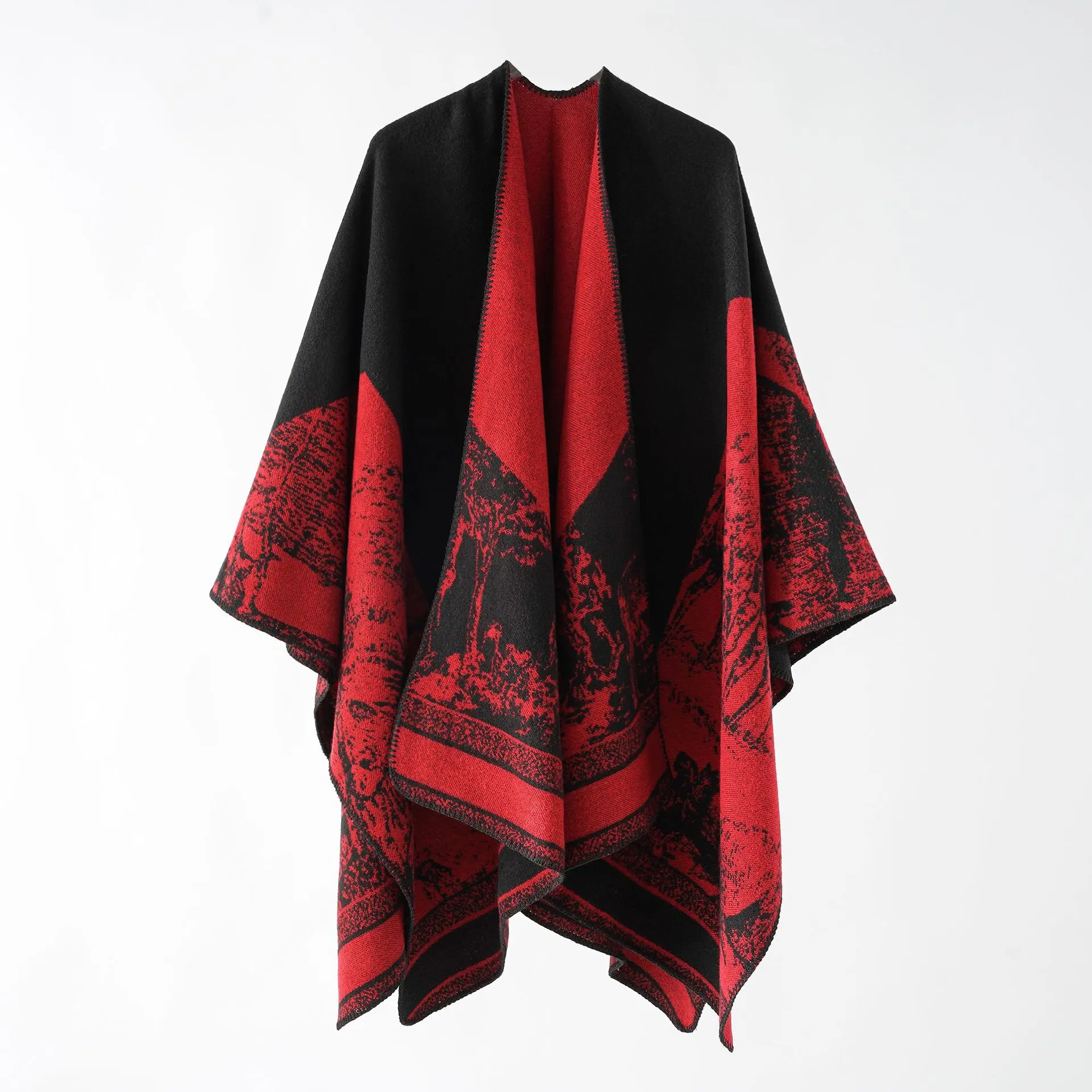 Travel Print Warm Cloak