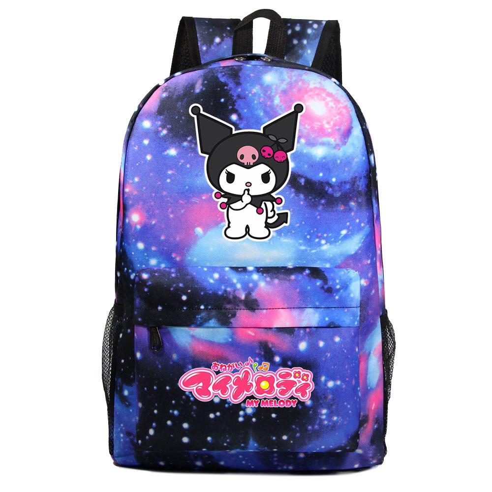 Mayoulove Kuromi Backpack Cute Design Lightweight Durable Ideal For School Use-Mayoulove