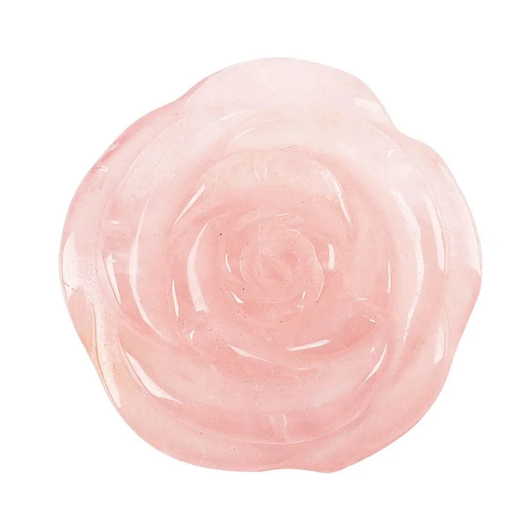 Crystal Flower Pocket Stone Hand Carved Gemstone Flower Healing Crystal Rose Flower For Sale Plants Bulk