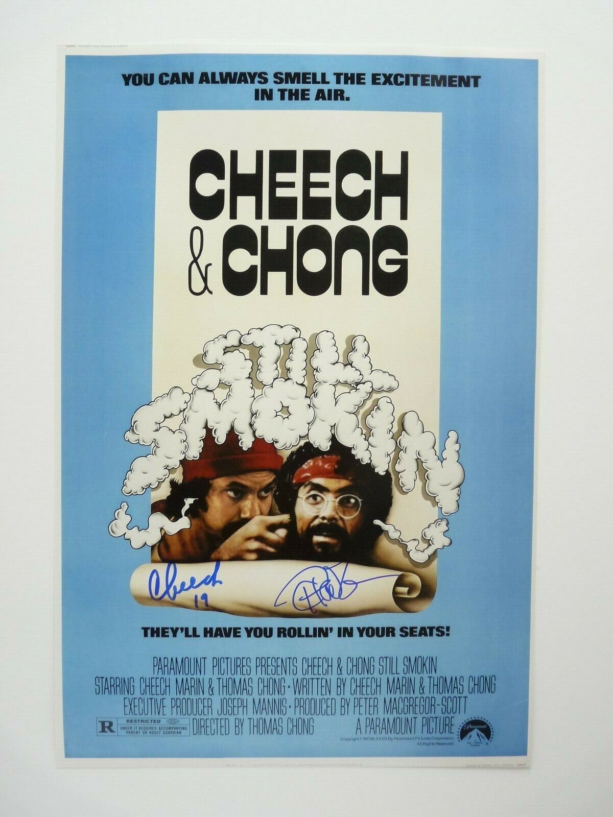 Cheech & Chong Still Smokin Signed Autographed 12x18 Photo Poster painting Beckett Cert #2 G1