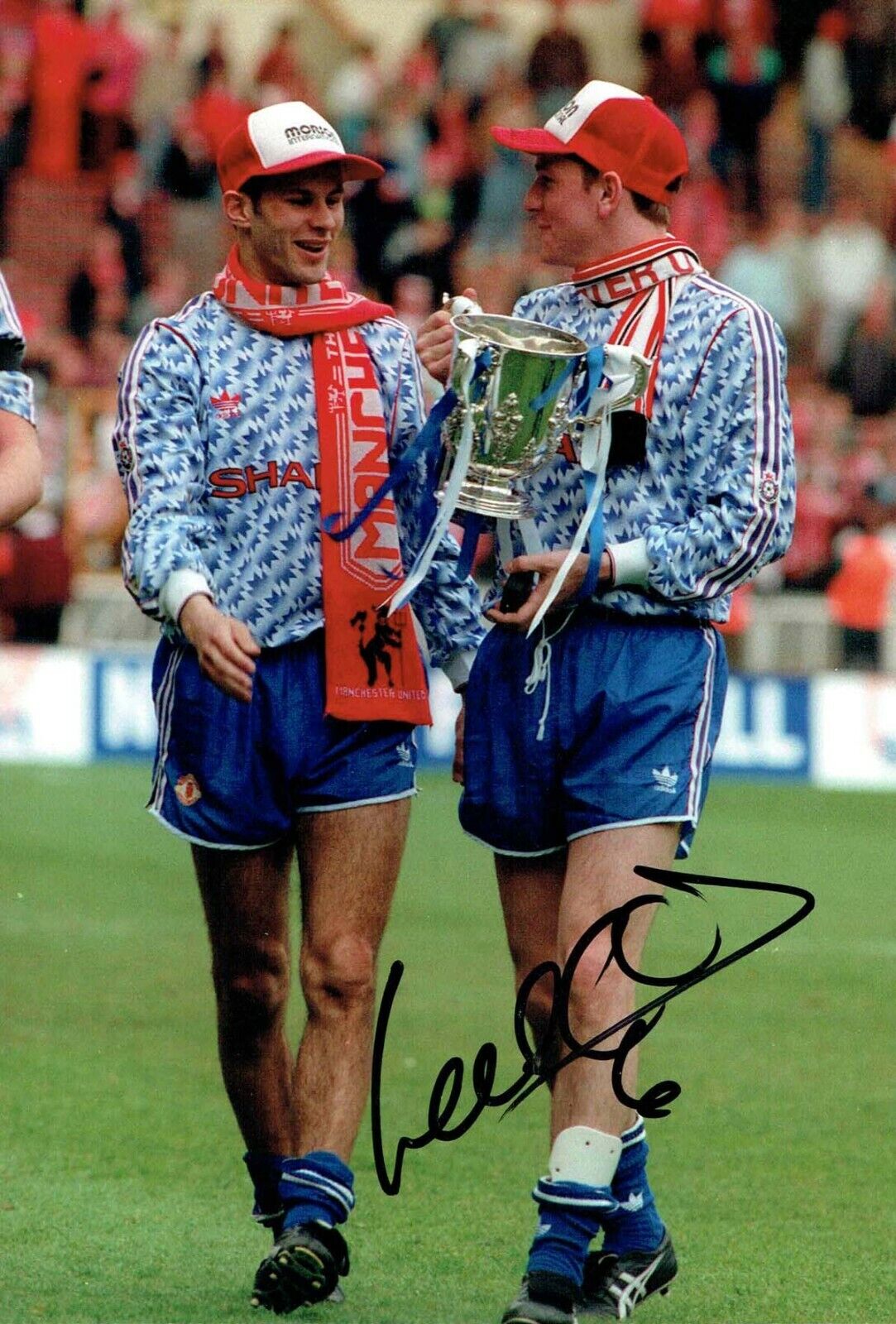 Lee SHARPE SIGNED Autograph Manchester United RARE 12x8 Photo Poster painting AFTAL COA MUFC