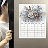 Schmetterling Blumenkalender - 5d DIY Handwerk Aufkleber Magnet