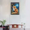 Diamond Painting -DIY Round Drill Fox in the Moonlight(30x45cm)
