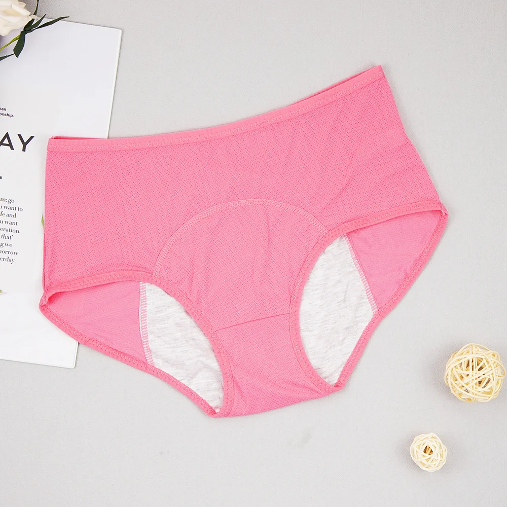 Billionm Menstrual Period Panties Women Cotton Leak Proof Incontinence Briefs High Waist Female Mesh Underwear Plus Size L-6XL Dropship