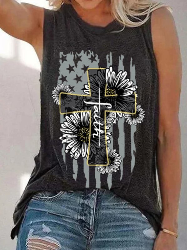 Faith Cross Holy US Printed Vest