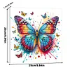 Beaux kits de peinture en diamant partiel en forme de papillon en forme sp&eacute;ciale de papillon en forme de 5d avec cadre 9,84x9,84 pouces de diamants Dots kits d&rsquo;art pr&eacute;cieux pour adultes d&eacute;butants
