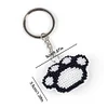 Bead Embroiderys - Paw Beaded Counted Cross Stitch Keychain Ornament Kit for Adults Beginners