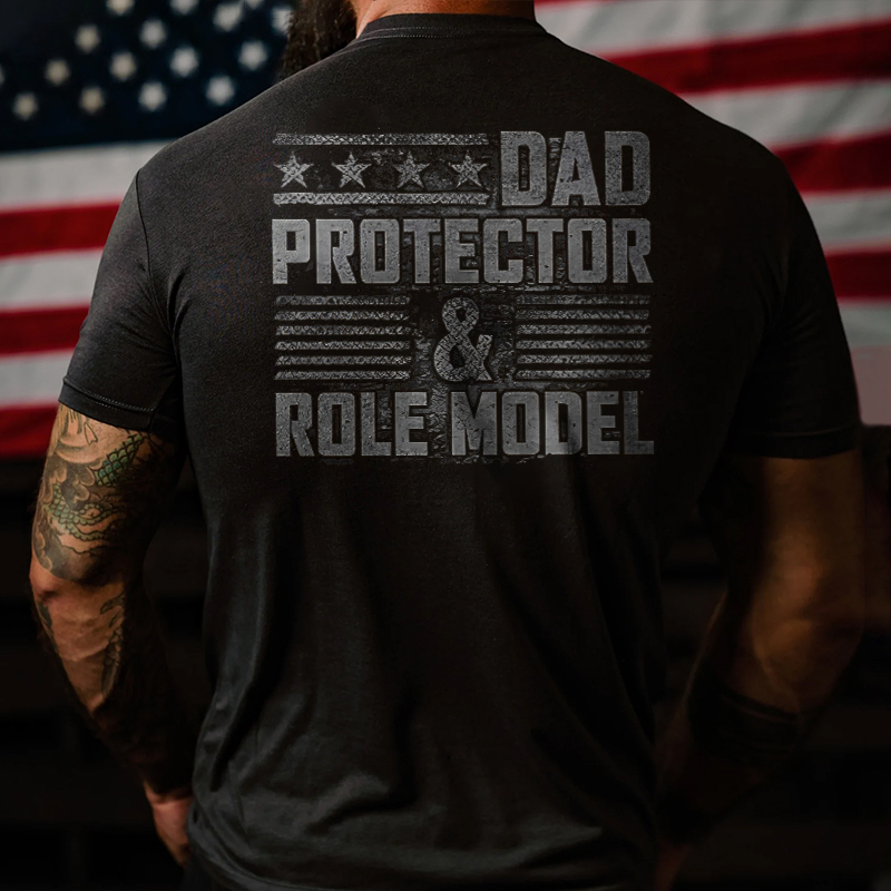 Livereid Dad Protector & Role Model Printed Men's T-shirt - Livereid